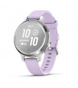 Garmin Lily® 2 Active  Silver with Purple Jasmine Silicone Band, 010-02891-01