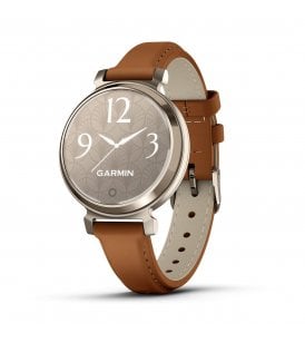 Garmin Lily® 2 Classic  Cream Gold with Tan Leather Band, 010-02839-72