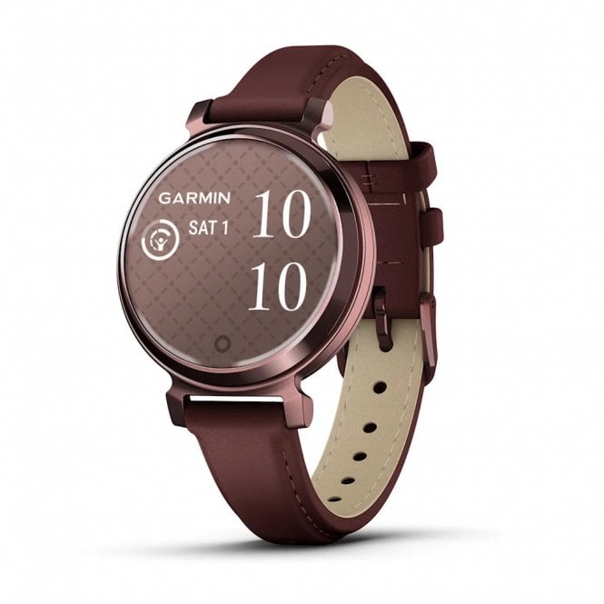 Garmin Lily® 2 - Classic Edition Dark Bronze with Mulberry Leather Band, 010-02839-03