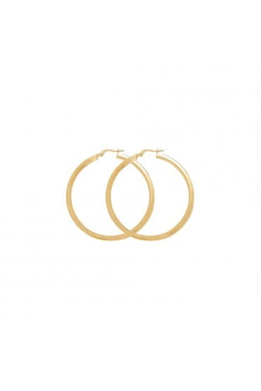 Large 9ct Yellow Gold 50mm Hoop Earrings