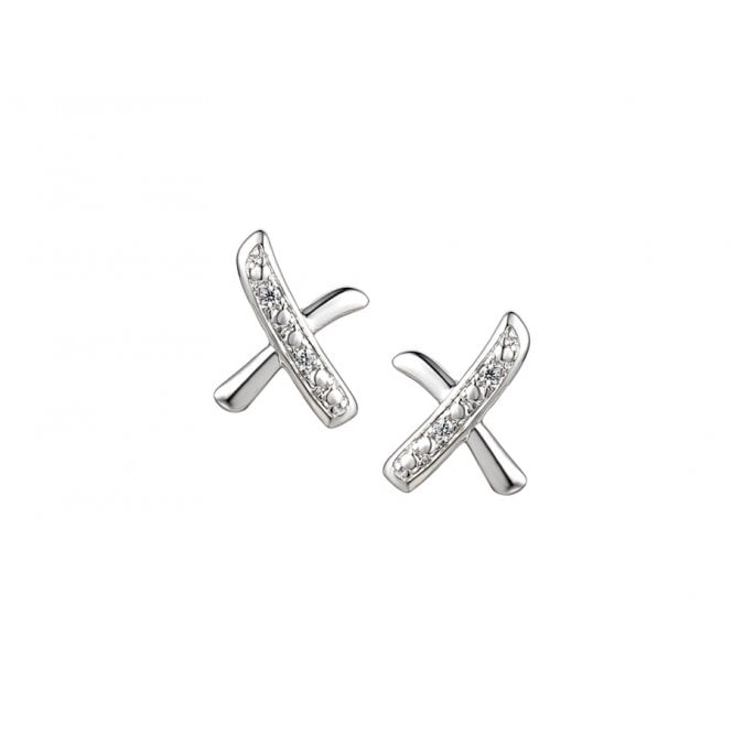 Love & Kisses Stud Earrings 925 Sterling Silver 9198SILCZ-K