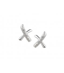 Love & Kisses Stud Earrings 925 Sterling Silver 9198SILCZ-K