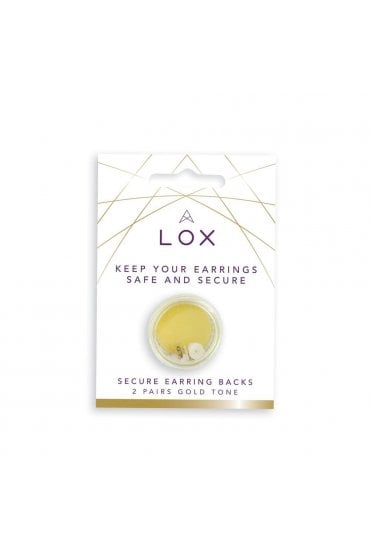 Lox Earring Backs  Two Pairs of Gold Tone  Hypo-allergenic Secure Earring Backs