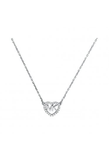 Michael Kors Heart Logo Necklace  925 Sterling Silver, MKC1244AN040
