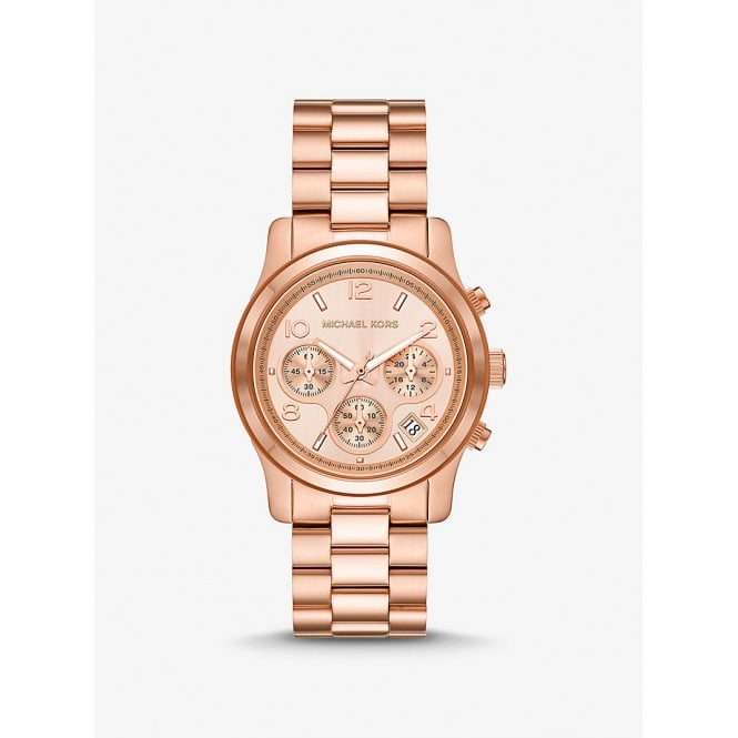 Michael Kors Jetset Runway Chronograph Stainless Steel Case, MK7324