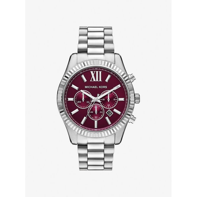 Michael Kors Lexington Chronograph Stainless Steel Case, MK9242