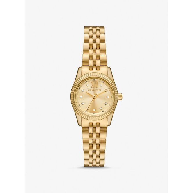 Michael Kors Mini Lennox Pavé Watch Gold Tone Stainless Steel Case, MK4741