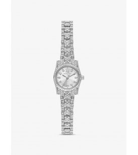 Michael Kors Mini Lexington Pavé Silver-Tone Watch Stainless Steel Case, MK4864