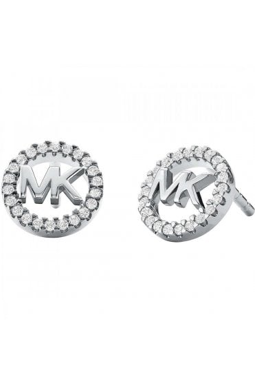 Michael Kors MK Branded Stud Earrings 925 Sterling Silver, MKC1247AN040