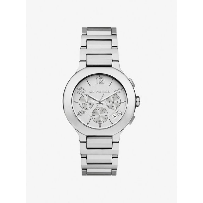 Michael Kors Oversized Gramercy Silver-Tone Watch Polished Stainless Steel Case, MK7522
