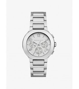 Michael Kors Oversized Gramercy Silver-Tone Watch Polished Stainless Steel Case, MK7522