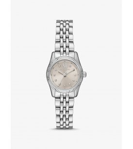 Michael Kors Petite Lexington Pavé Silver-Tone Watch Stainless Steel Case, MK4843