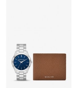 Michael Kors Slim Runway Watch and Wallet Gift Set MK1060SET