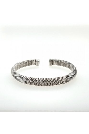 Monaco 925 Sterling Silver Mesh Bracelet Cuff Style