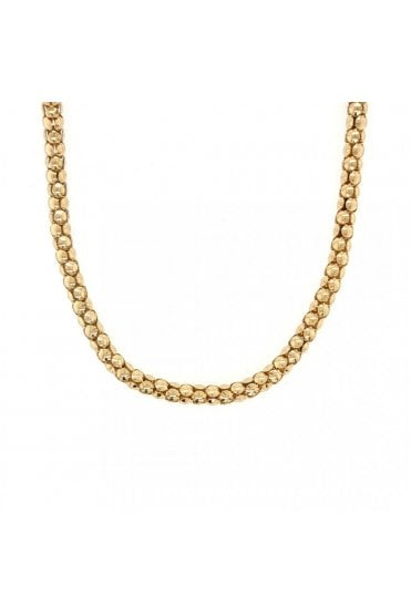 Monaco Gold Necklace 925 Sterling Silver, Yellow Gold Plated