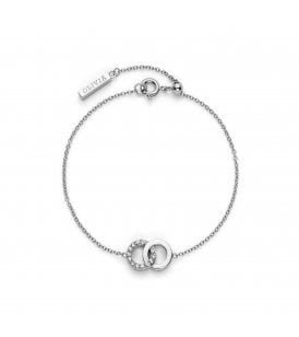 Olivia Burton Bejewelled Interlink Bracelet Silver Plated, OBJCOB09