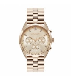 Olivia Burton City Classic Watch Stainless Steel Case, Rose Gold Plated, 24000190