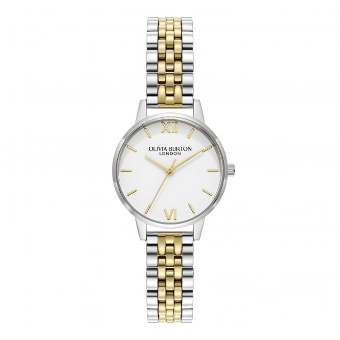 Olivia Burton Classic Watch Stainless Steel and Yellow Gold Ionic Plated Link Bracelet, 24000170