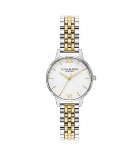 Olivia Burton Classic Watch Stainless Steel and Yellow Gold Ionic Plated Link Bracelet, 24000170