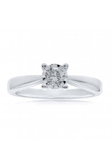 Platinum Diamond Solitaire Ring Diamond Miracle Plate Set