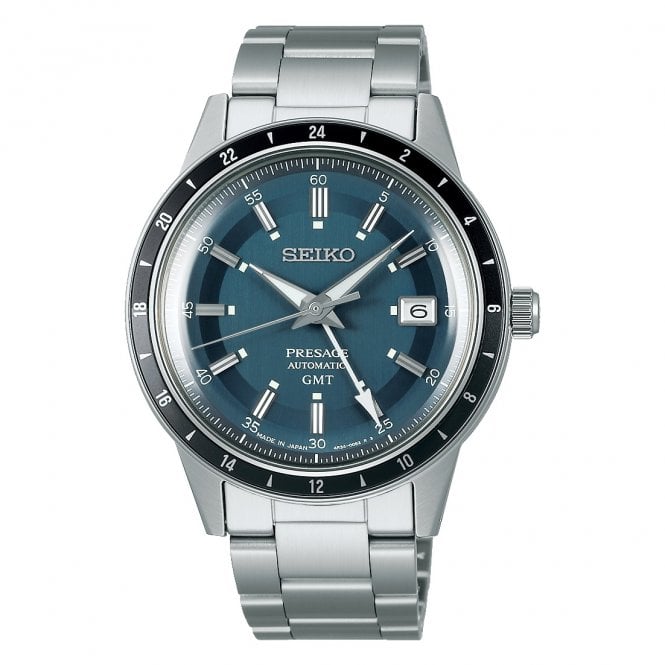 Seiko Presage 'Petrol Blue' Style 60's Road Trip GMT SSK009J1