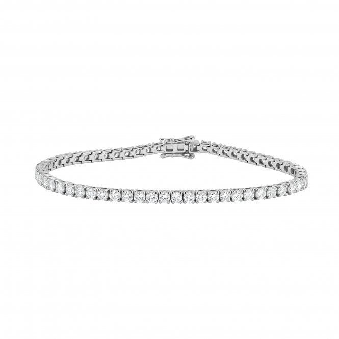 Tennis Bracelet Lab Grown Diamond Claw Set, SB120028W-18