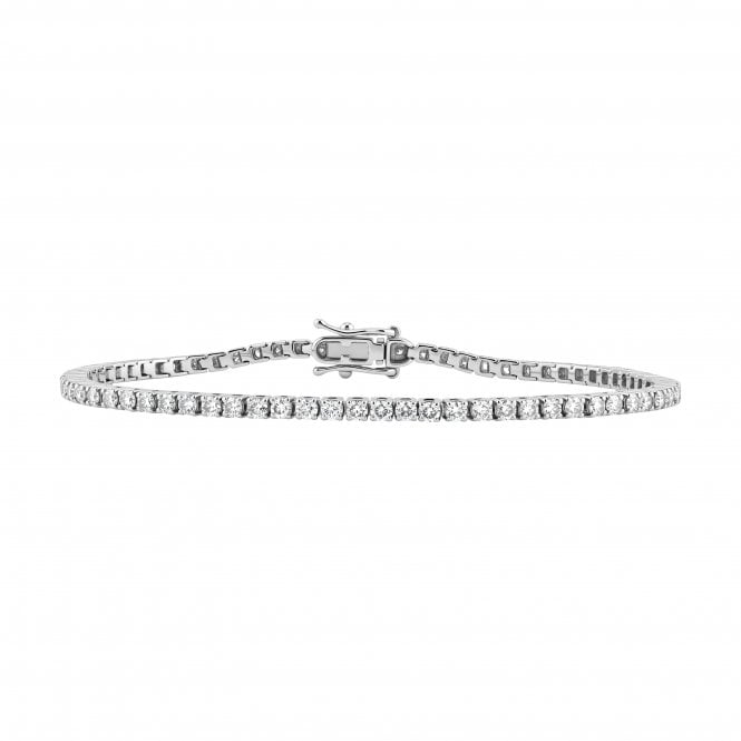 Tennis Bracelet Lab Grown Diamond Claw Set, SB120047W-18