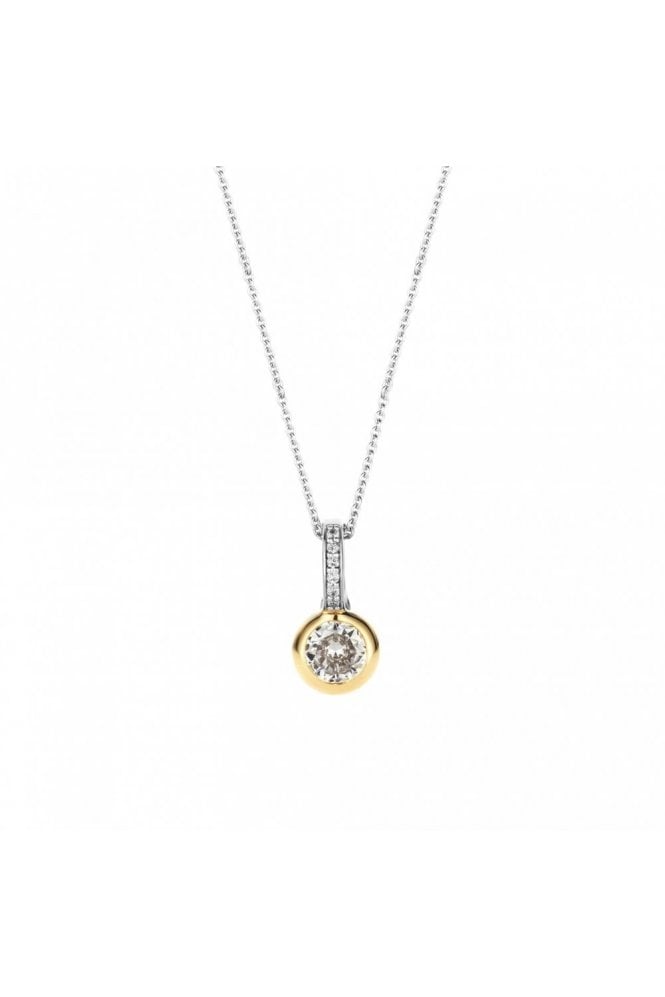 Ti Sento - Milano Ti Sento 925 Sterling Silver Necklace 18ct Yellow Gold Plated, 6739ZY