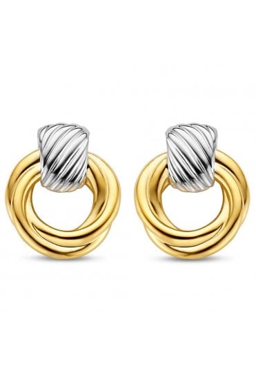 Ti Sento - Milano Pave Set Swirl Earrings  925 Sterling Silver