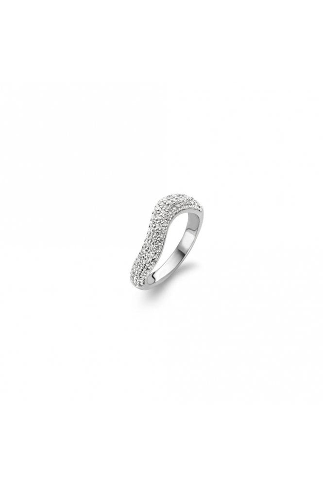 Ti Sento - Milano Ti Sento 925 Sterling Silver Pavé Set Ring 12007ZI/56