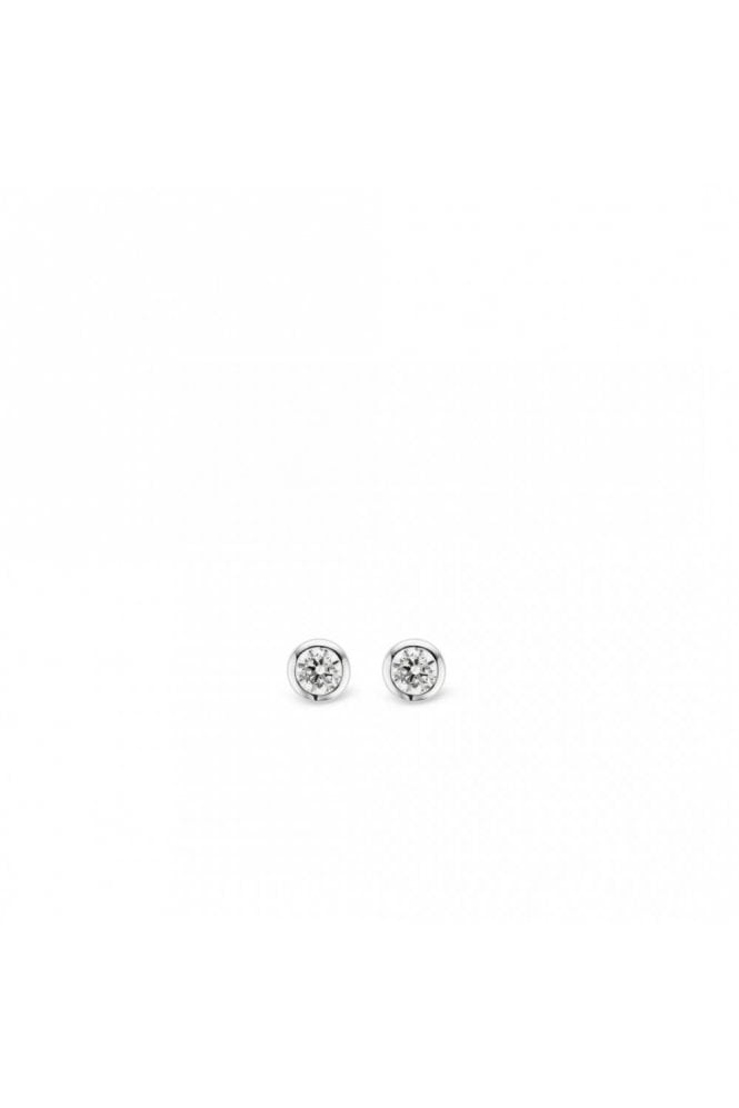 Ti Sento - Milano Ti Sento 925 Sterling Silver Stud Earrings Rhodium Plated, 7597ZI