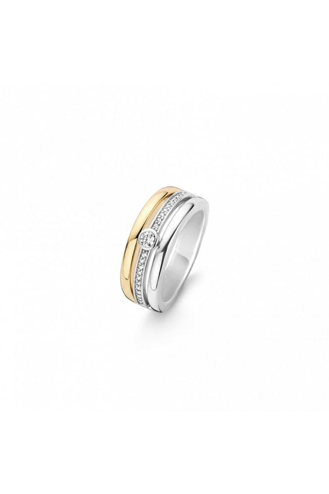 Ti Sento - Milano Ti Sento 925 Sterling Silver Two Tone Ring 925 Sterling Silver, 12094ZY/54