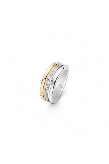Ti Sento 925 Sterling Silver Two Tone Ring  925 Sterling Silver, 12094ZY/54