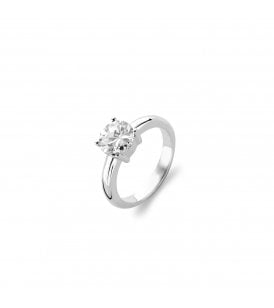 Ti Sento Centre Stone Claw Set Ring 925 Sterling Silver, 1464ZI/56
