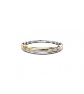 Ti Sento Channel Set Bangle 925 Sterling Silver, 23046ZY/L