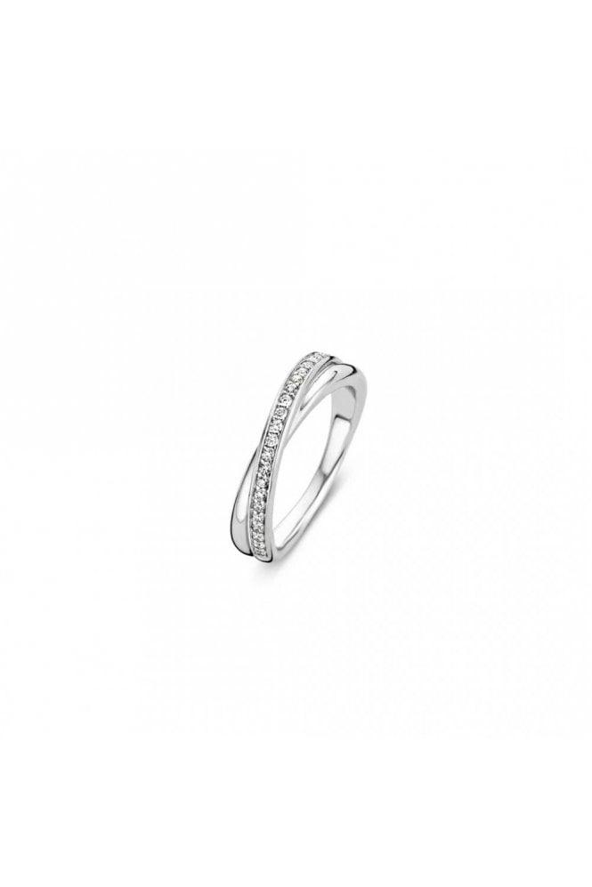 Ti Sento - Milano Ti Sento Channel Set Twist Ring 925 Sterling Silver, 1953ZI/50