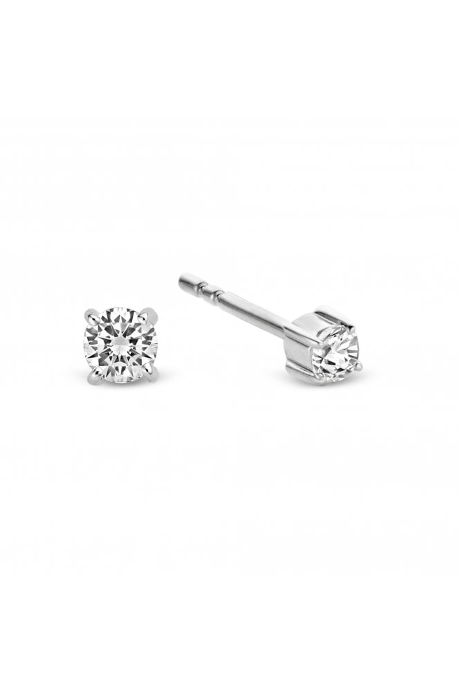 Ti Sento - Milano Ti Sento Claw Set Stud Earrings Rhodium Plated, 7790ZI