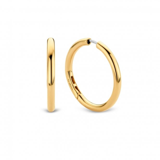Ti Sento - Milano Ti Sento Hoop Earrings 925 Sterling Silver & 18ct Yellow Gold Plated, 7782SY