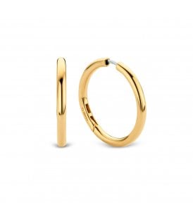 Ti Sento Hoop Earrings 925 Sterling Silver  & 18ct Yellow Gold Plated, 7782SY