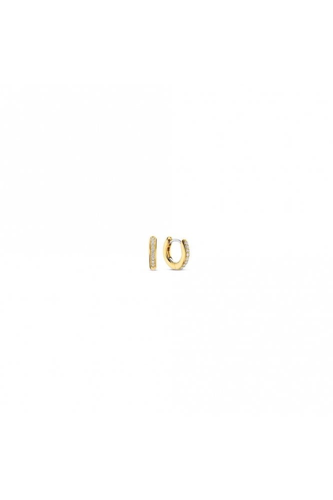 Ti Sento - Milano Ti Sento Milano Yellow Gold Plated, Silver Hoop Earrings, 7811ZY