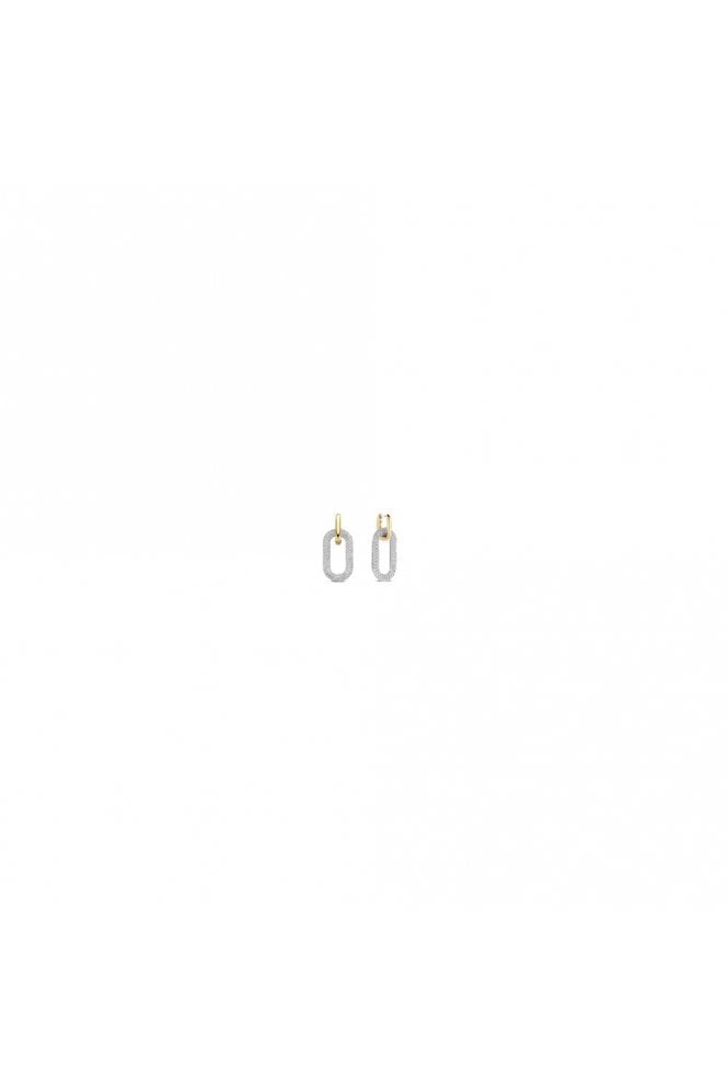 Ti Sento - Milano Ti Sento Milano Yellow Gold & Silver Drop Earrings 925 Sterling Silver, 7844ZY