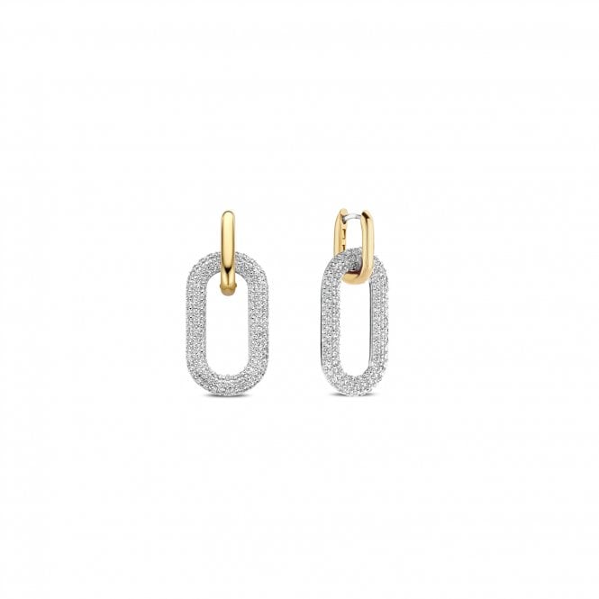 Ti Sento - Milano Ti Sento Milano Yellow Gold & Silver Drop Earrings 925 Sterling Silver, 7844ZY