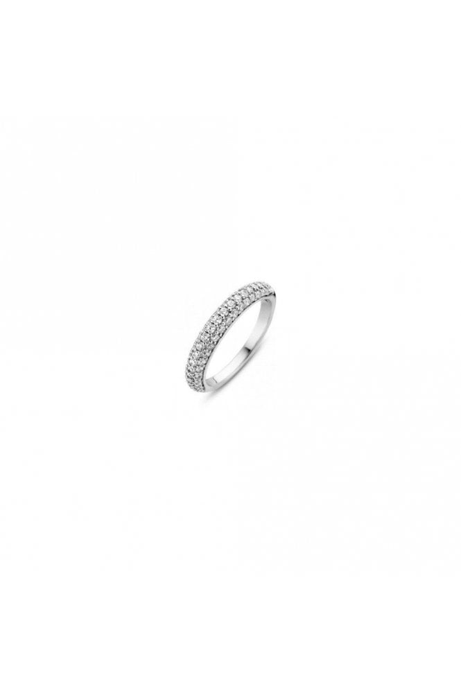 Ti Sento - Milano Ti Sento Pave Set Ring 925 Sterling Silver & Rhodium Plated 12105ZI/54