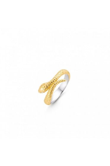 Ti Sento Python Ring  925 Sterling Silver & 18ct Yellow Gold Plated  12160SY/56