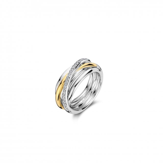 Ti Sento - Milano Ti Sento Ring 925 Sterling Silver, Yellow Gold Plated 12318ZY/54