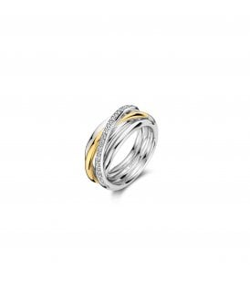 Ti Sento Ring 925 Sterling Silver, Yellow Gold Plated 12318ZY/54