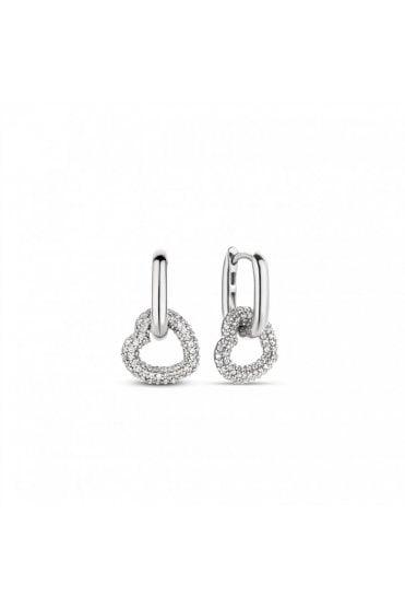 Ti Sento Silver Heart Earrings 925 Sterling Silver, 7918ZI