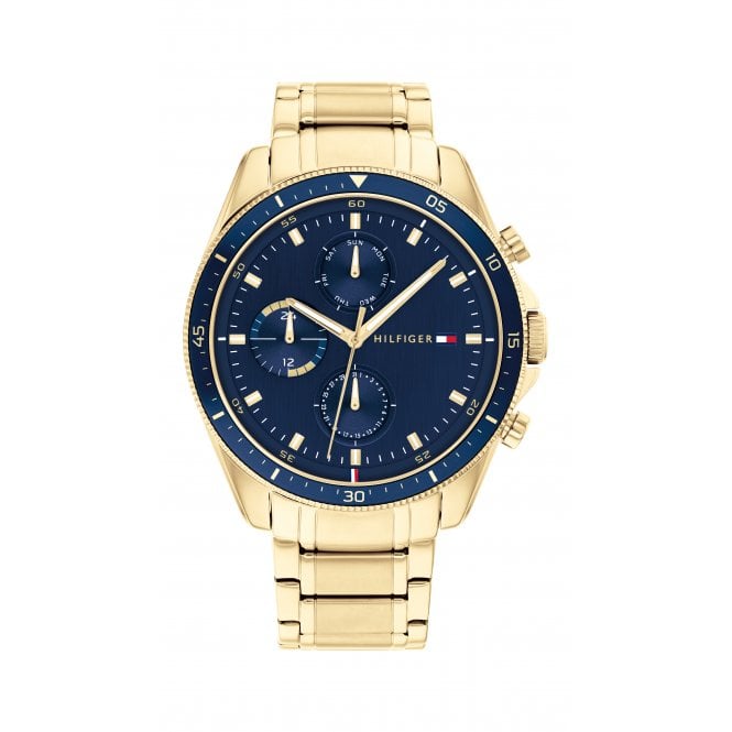 Tommy Hilfiger Parker Watch Gold Ion Plated Stainless Steel Case, 1791834
